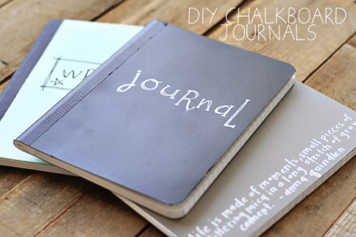 DIY Chalkboard Journal via lilblueboo.com