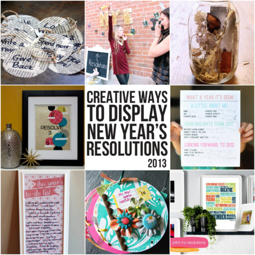 More creative ways to display your New Year's resolutions via lilblueboo.com