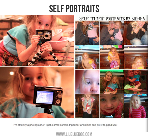 Photo book ideas: Self Portraits via lilblueboo.com