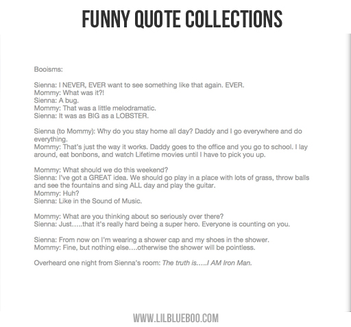 Documenting Funny Kid Quotes in Photo Books via lilblueboo.com