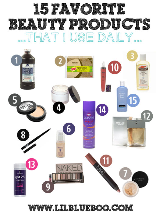 15 of my Favorite Beauty Products (that I use daily) via lilblueboo.com