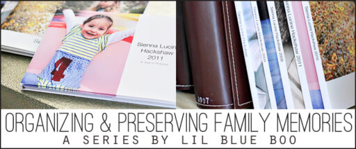 organizing and preserving family memories via lilblueboo.com