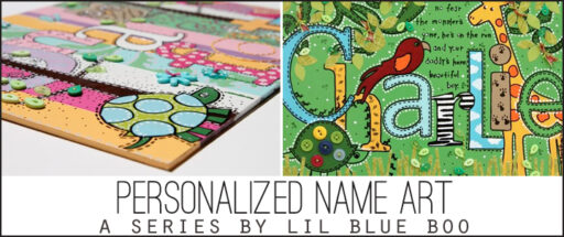 peronalized name art via lilblueboo.com