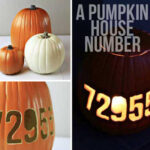 DIY Pumpkin House Number via lilblueboo.com