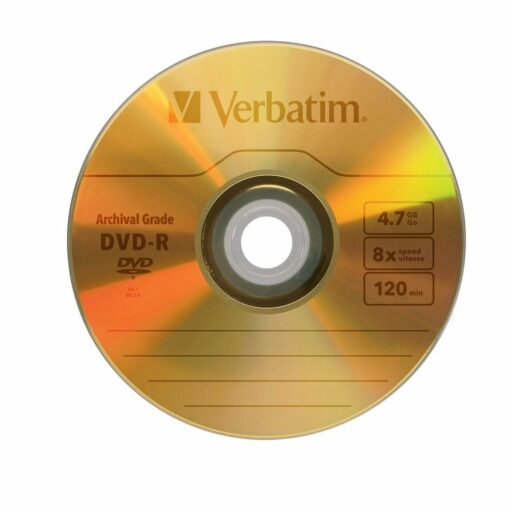 For home movies and photo backup: Verbatim Archival DVDs (less likely to corrode and last longer than regular DVDs) via lilblueboo.com