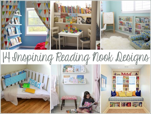 14 inspiring reading nook and corner designs for kids via lilblueboo.com 