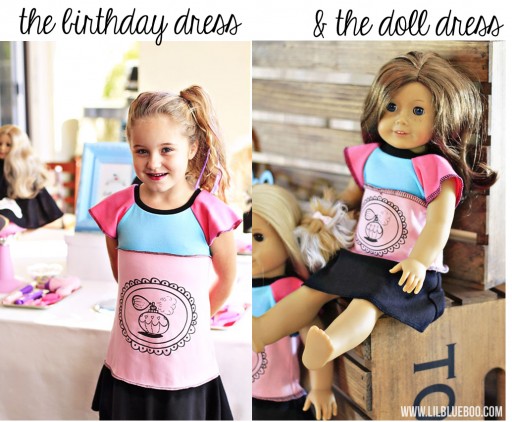 Matching Girl and 18" American Girl Doll Dresses via lilblueboo.com #americangirl #ourgeneration