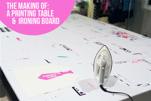 How to Make a printing or silk screening table (and over-sized ironing board!) via lilblueboo.com