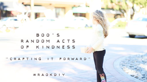 Boo's Random Acts of Kindness: Crafting it Forward via lilblueboo.com #raokdiy @michaelsstores