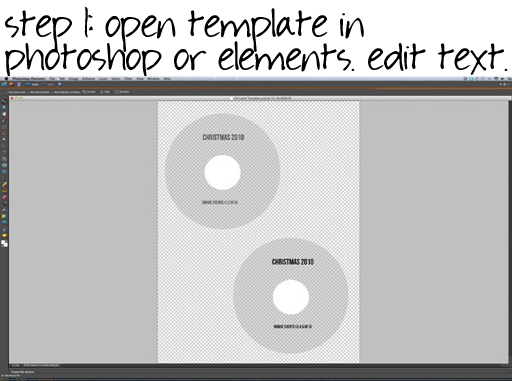 how to make a CD or DVD label in Photoshop via lilblueboo.com