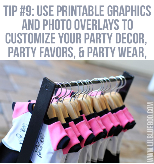 Customize your party decor: Lil Blue Boo's Top 10 DIY Party Tips and Behind the Scenes via lilblueboo.com