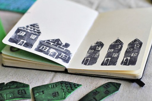 Make your own foam stamps via lilblueboo.com #diy #crafts #tutorial #artjournal