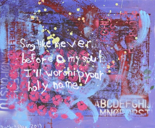 Sing Like Never Before by 6-year-old "Boo" Hackshaw via lilblueboo.com #painting