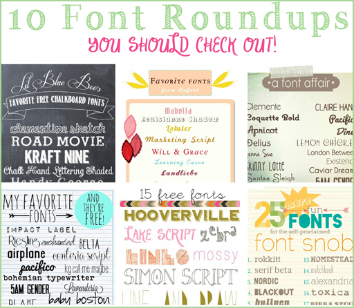 10 Free Font Roundups You Should Check Out via lilblueboo.com