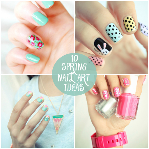 10 Spring Nail Art Manicure Ideas via lilblueboo.com