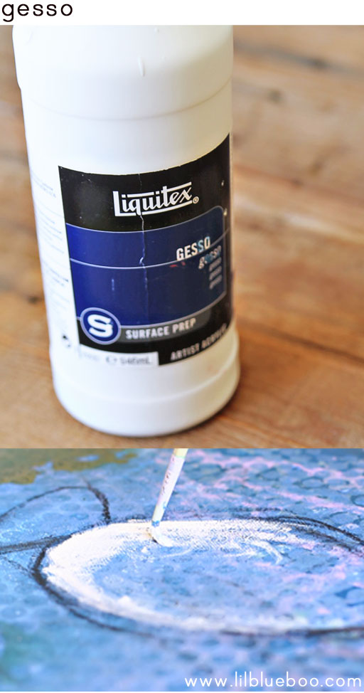 tips for painting with children (gesso) via lilblueboo.com