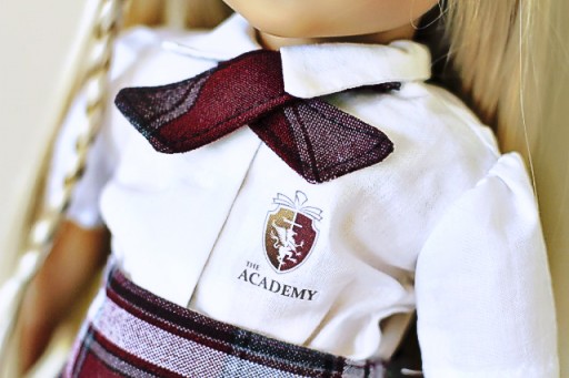 White uniform shirt for an American Girl via lilblueboo.com