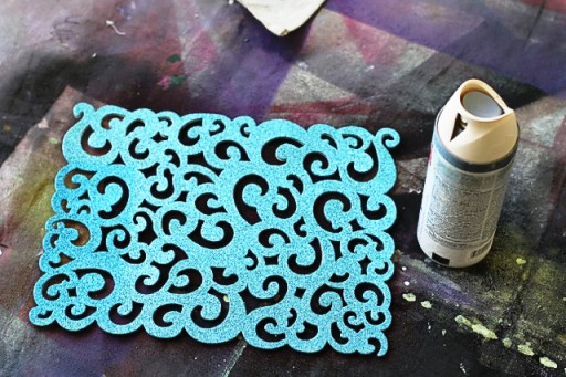 using foam as stencils via lilblueboo.com