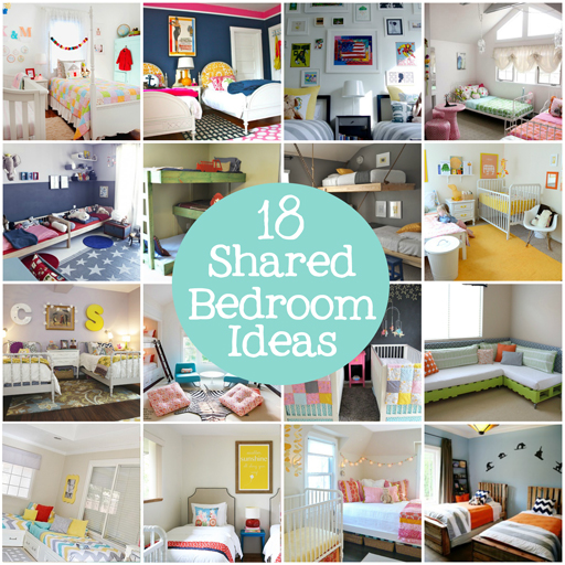 18 shared bedroom ideas for kids via lilblueboo.com