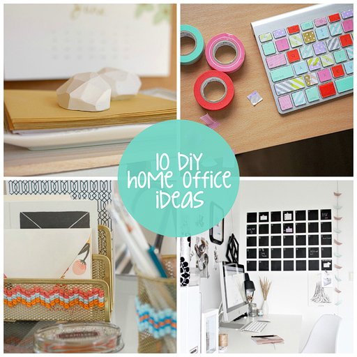 10 DIY Home Office Makeover Ideas via lilblueboo.com