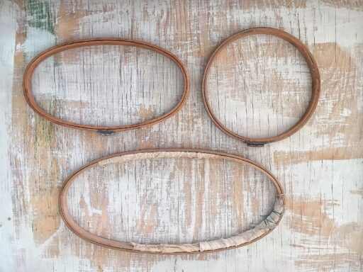 Vintage Sewing Supplies - Antique embroidery hoops by gibbs manufacturing canton, oh 