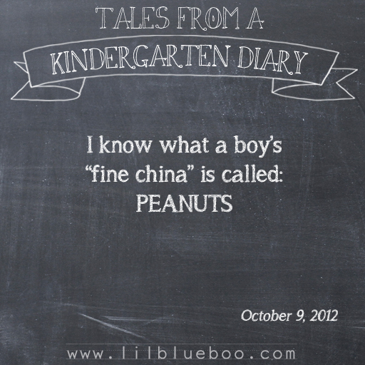 Tales from a Kindergarten Diary Entry: Peanuts #booism via lilblueboo.com