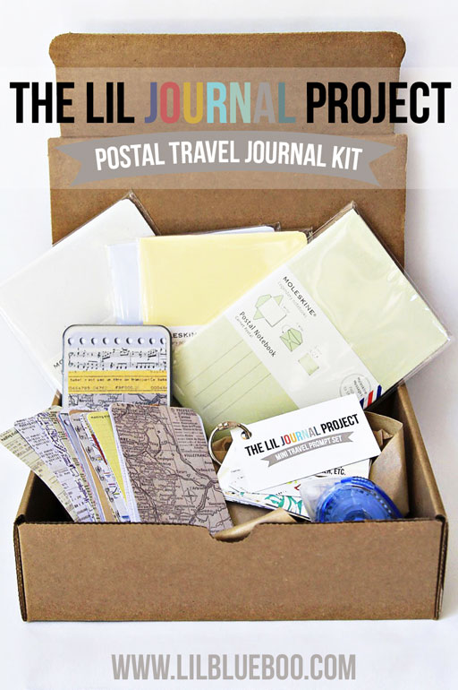 Lil Blue Box Postal Travel Journal Kit via lilblueboo.com