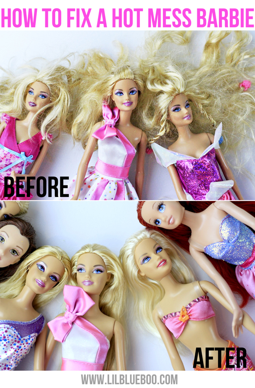 How to Detangle Doll Hair Tutorial via lilblueboo.com