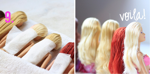 Doll hair detangle tutorial via lilblueboo.com