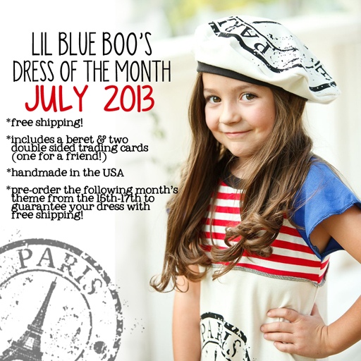 July 2013 Dress of the Month - French Theme via lilblueboo.com