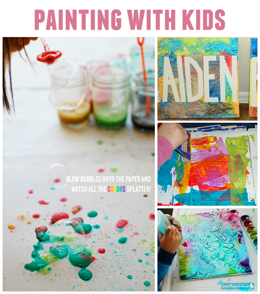 10 DIY Painting Activities for Kids via lilblueboo.com