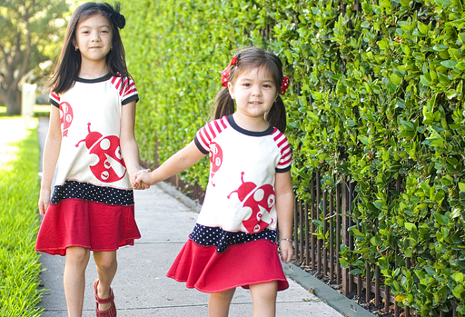 Wear over long sleeves during cooler months via lilblueboo.com #ladybug 