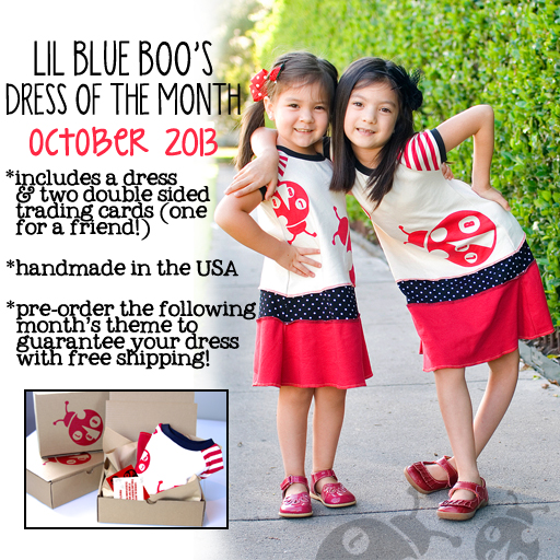 The Lil Blue Boo October 2013 Dress of the Month via lilblueboo.com #ladybug 