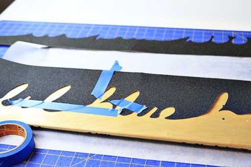 How To: Make a Custom Grip Tape Design  via lilblueboo.com #skateboard #diy #gift #handmade 