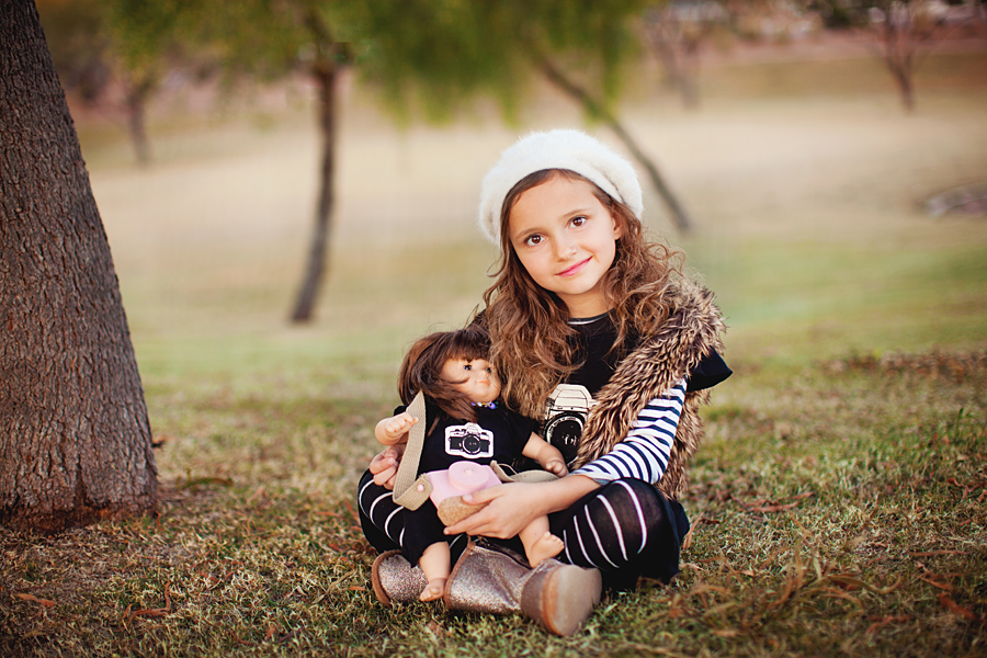 Matching clothing for girls and doll! Photography by Laura Winslow Photography via lilblueboo.com