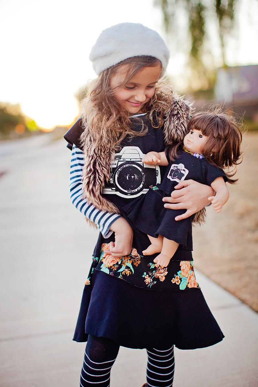 Matching girl and doll clothing. Photography by Laura Winslow Photography via lilblueboo.com