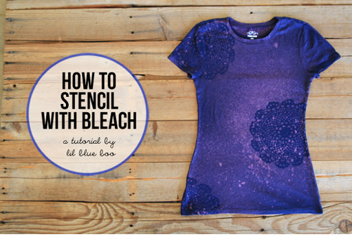 Bleach stencil shirt tutorial Ashley Hackshaw / Lil Blue Boo