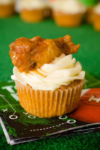 Football Food: Buffalo Chicken Cupcakes via Cupcake Project  | Ashley Hackshaw / lilblueboo.com