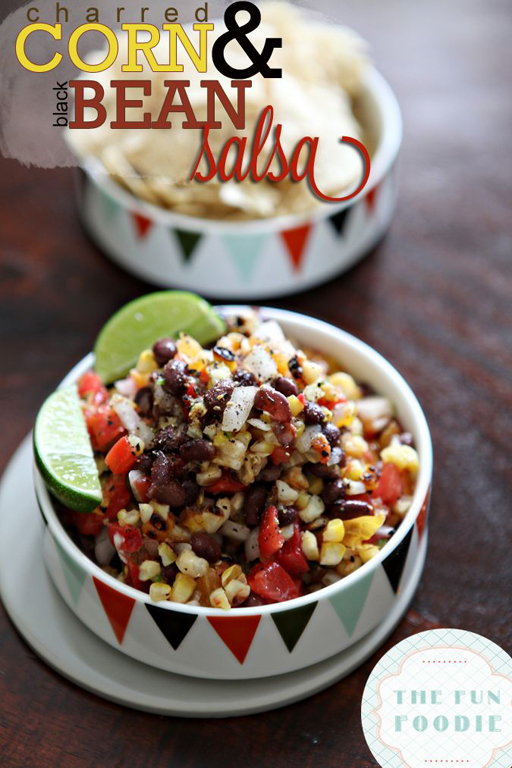 Football Food: Charred Corn and Black Bean Salsa via The Perch | Ashley Hackshaw / lilblueboo.com