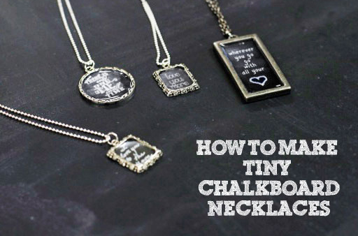 How to Make Chalkboard Necklace