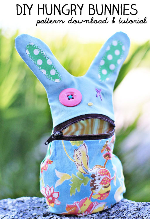 How to make a Zipper Bunny (free sewing pattern)