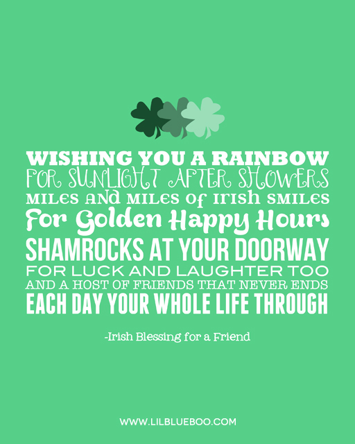 Free St. Patrick's Day 8x10 Printable Artwork with Green Background via Ashley Hackshaw / lilblueboo.com