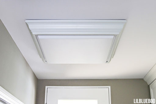 Crown Molding Flourescent Light for Laundry or Closet