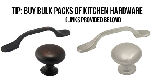 Tip: Buy bulk packs of kitchen hardware like knobs and pulls for large discounts #homedecor #kitchen #renovation via Ashley Hackshaw / Lil Blue Boo House Tour