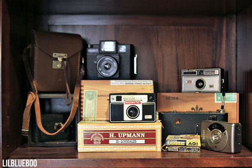 Vintage Cameras on Display 