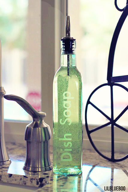 Etched DIY Soap Dispenser by Ashley Hackshaw / Lil Blue Boo via lilblueboo.com