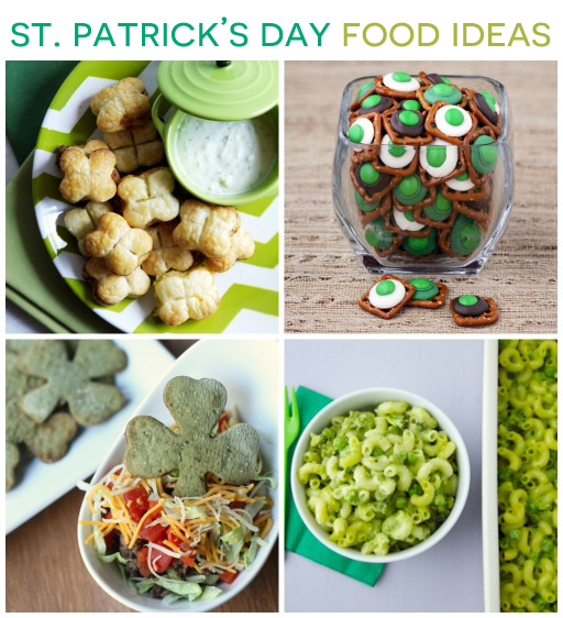 St. Patrick's Day Food Ideas via Ashley Hackshaw / lilblueboo.com #stpatricksday #green #partyfood