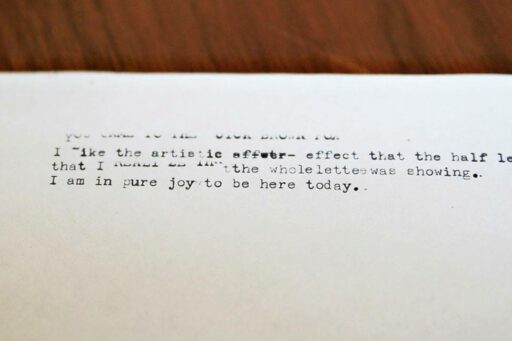 Vintage Typewriter test pages (Type In 2014 Rancho Mirage Library) via Ashley Hackshaw / Lil Blue Boo