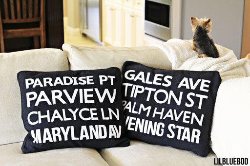 DIy subway art pillows 