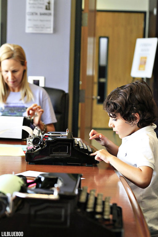 Type in at Rancho Mirage Library via Ashley Hackshaw / Lil Blue Boo